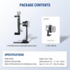 61KdbpfhUwL._AC_SL1500_.jpg NEEWER Smartphone Tripod Mount Aluminum Alloy, 360° Rotatable Phone Stand Holder Clamp with Cold Shoe & Arca Type Base Compatible with iPhone 15 Pro Max Galaxy S24 Ultra Pixel & 2.6"-4" Wide Phones