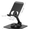 61M1uCt-RbL._AC_SL1500_.jpg Euqvunn Stable Base Phone Stand - Height Adjustable, 360° Free Rotation Holder for All Mobile Phones & Tablets, black