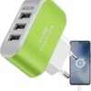 Port USB Charger | 3 Light USB Charger Socket | Smart Multiple Ports, Wall Socket Adapter | for Smartphone and Home Devices