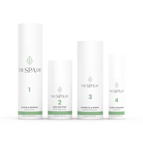 61NdcsvhD9L._SL1500_.jpg The Spa Dr. 4-Step Facial Kit for Women - 30 Day Supply Skin Care Kit - Anti Agin Facial Kit - Organic Skin Care - Perfectly pH Balanced