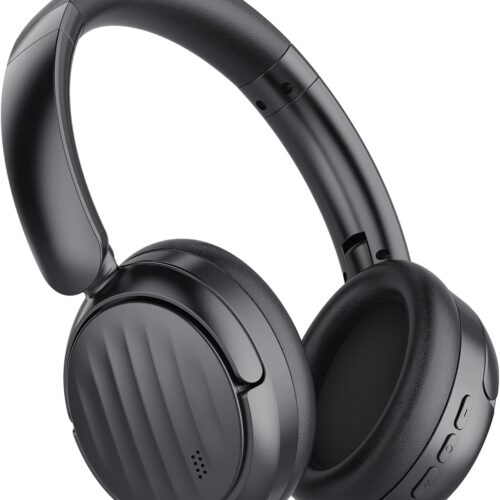61O-3HbvhL._AC_SL1500_.jpg Bluetooth Headphones with Active Noise Cancelling (ANC), Wireless Over Ear Bluetooth Headsets with 35H Playtime, HiFi Stereo Foldable Headphones with Foam Ear Cups for Sports, Travel, Black