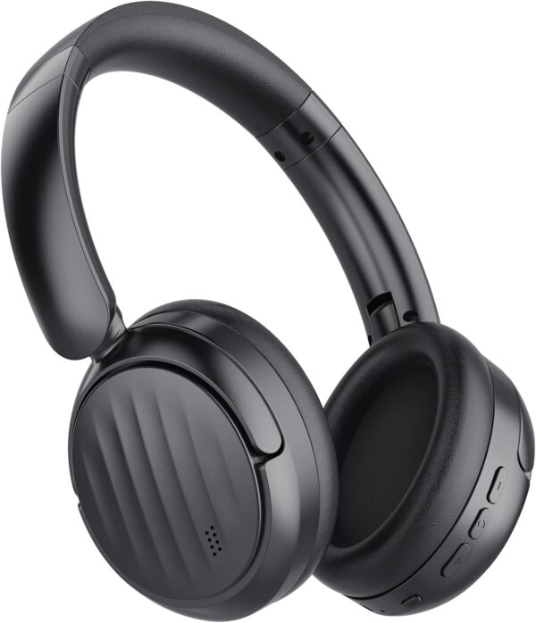 61O-3HbvhL._AC_SL1500_.jpg Bluetooth Headphones with Active Noise Cancelling (ANC), Wireless Over Ear Bluetooth Headsets with 35H Playtime, HiFi Stereo Foldable Headphones with Foam Ear Cups for Sports, Travel, Black