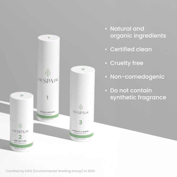 The Spa Dr. 3-Step Age-Defying Skincare System - Antiaging SkinCare Set for Women - Anti Aging Skin Care Sets for Women - Skin Care Routine: Cleanser, Age Defying Lift & Tight Serum, Moisturizer