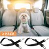 Ram® 2 X Dog Car Seat Belts 70CM Adjustable Car Seatbelt Harness Strap For Dogs Cat Travel Strong Durable Clip On Pet Travel Seat Belt