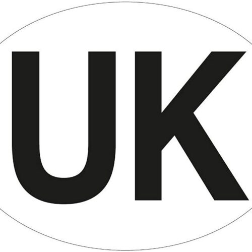 61QNWluf5L._AC_SL1500_.jpg AA Fully Magnetic UK Badge For Cars – New 2021 Legal Regulation For Driving in France and EU Countries - Black Text White Oval Plate 210x190 millimetres – Pack of 1