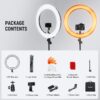 61QOHNSDwsL._AC_SL1500_.jpg NEEWER Ring Light Kit: 18"/45cm Outer 55W 5600K Dimmable LED Ring Light, Light Stand, Carrying Bag for Camera, Smartphone, YouTube, TikTok, Self Portrait Shooting, Black