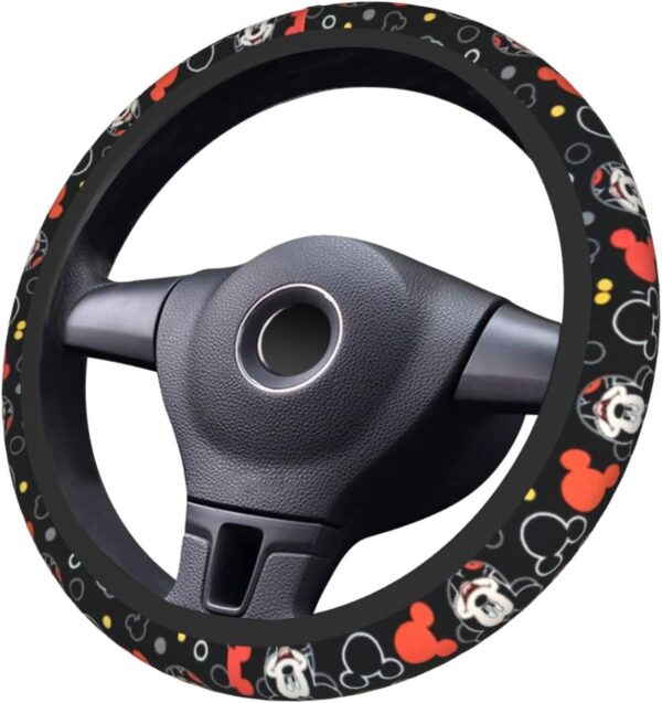 Cartoon Steering Wheel Cover 15 Inch Car Truck SUV Universal Steering Wheel Cover Durable Breathable Soft Snug Grip Protector Car Accessories.