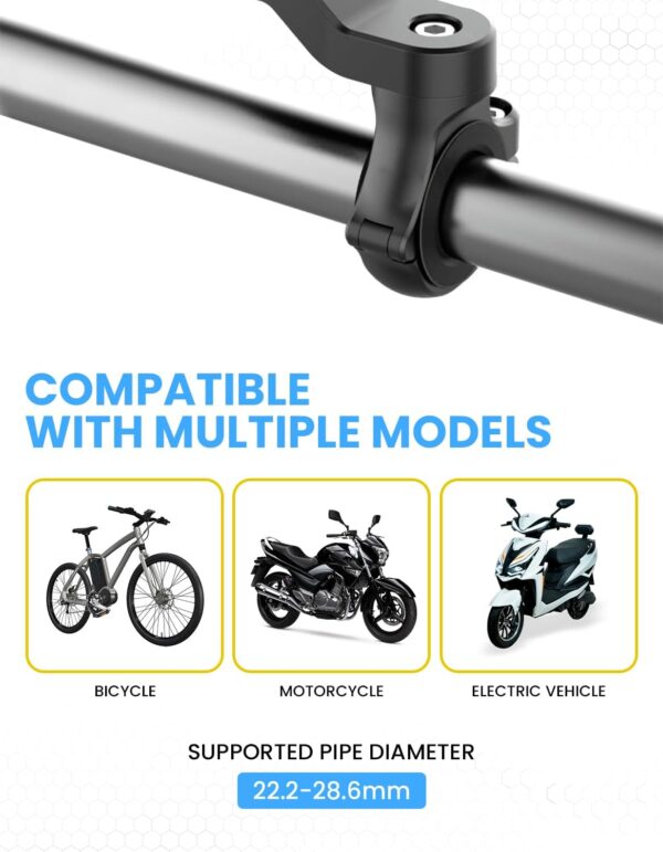 61Sb5jLoXtL._AC_SL1500_.jpg Laven & Ivory Bike Phone Holder for 4.7-7.4'' Smartphones | 360° Rotatable Motorcycle Phone Mount with Quick Release Adapter | Secure Handlebar Riding Support