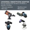 Celestron 81038 NexGo DX Universal Digiscoping and Astroimaging Smartphone Adapter Kit with Bluetooth Remote - Connects Your Smartphone Camera to an Eyepiece to Capture Images and Video, Black