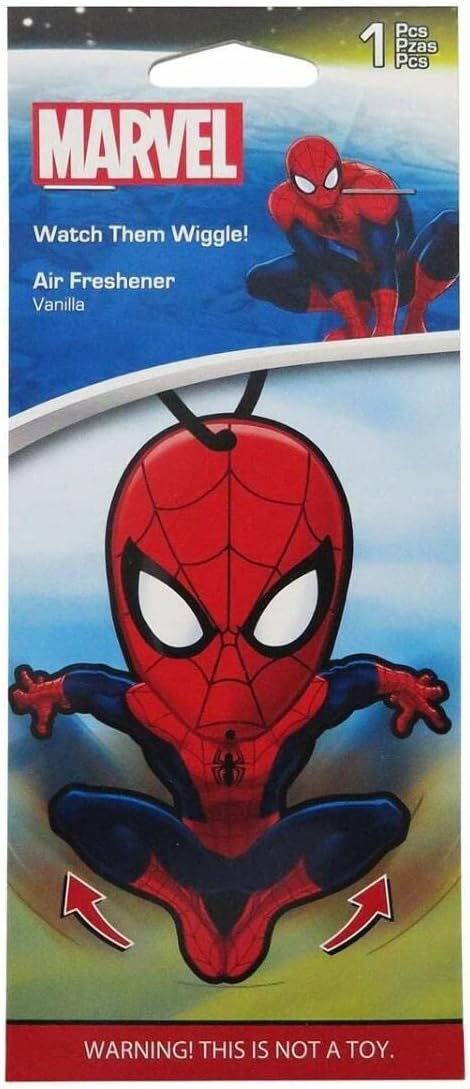 61UCWMipFWL._AC_SL1200_.jpg Marvel Spider-Man Car Accessories - Spider-Man Air Freshener Wiggler (1)