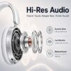 61V8T1QECL._AC_SL1402_.jpg Wentronic Y05 Bluetooth Over-Ear Headphones with Active Noise Cancelling, Hi-Res Audio, 48H Playtime, Built-in Mic, Wired/Wireless, Works with iOS, Android & PC, Silver