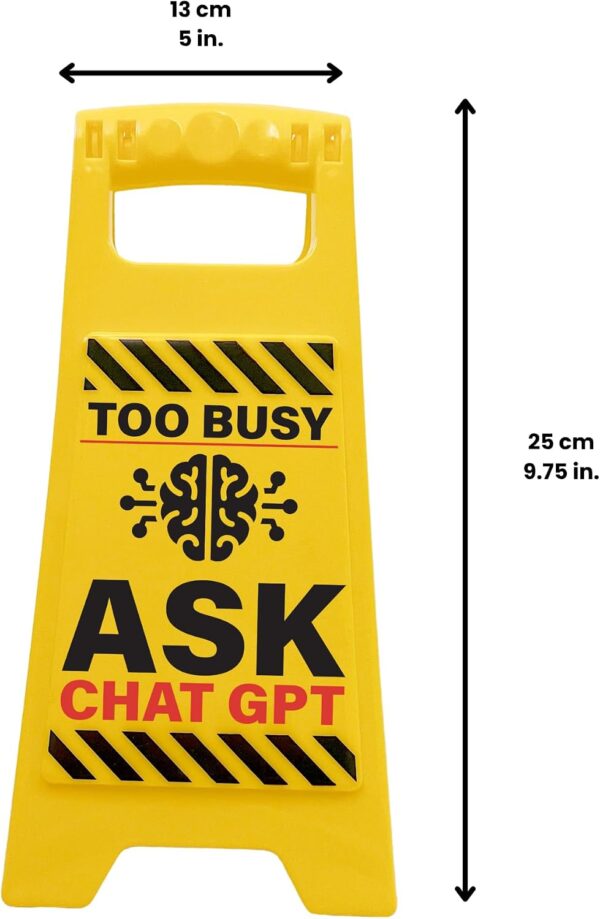 Boxer Gifts Too Busy Ask ChatGPT Novelty Office Desk Sign - Funny Manager Gift for Your Boss and Colleagues - Novelty Work Accessories