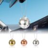 61XKNW-uayL._AC_SL1500_.jpg Disco Car Mirror Hanger,Bling Car Charm,Disco Ball Accessory-2 inches (Silver)