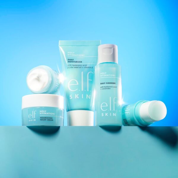 61XTfGrFRgL._SL1500_.jpg e.l.f. SKIN Holy Hydration! Jet Set Hydration Kit, Travel Friendly Hydrating Skincare Set, Face Cleanser, Balm, Moisturizer, Eye Cream & Night Cream, Vegan & Cruelty-Free