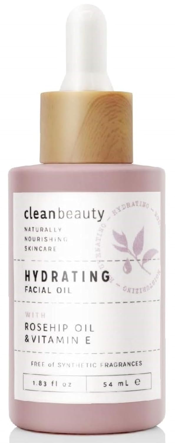 61Z4NoaQK9L._SL1500_.jpg Clean Beauty Hydrating Rose Petal Facial Oil with Rosehip Oil & Vitamin E, Reduce Fine Lines & Dark Spots, Moisturize & Nourish, USA Made (1.83 fl oz)