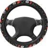 Cartoon Steering Wheel Cover 15 Inch Car Truck SUV Universal Steering Wheel Cover Durable Breathable Soft Snug Grip Protector Car Accessories.