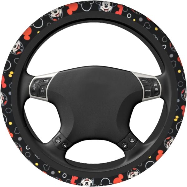 Cartoon Steering Wheel Cover 15 Inch Car Truck SUV Universal Steering Wheel Cover Durable Breathable Soft Snug Grip Protector Car Accessories.