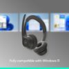 Logitech Zone 301 Wireless Bluetooth Headset with Noise-Canceling Microphone, Compatible with Windows, Mac, Chrome, Linux, iOS, iPadOS, Android – Graphite