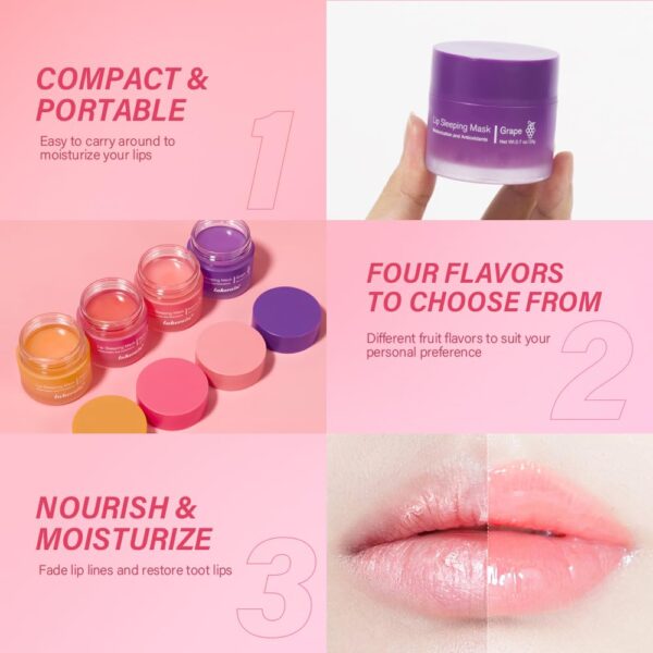 61auDphPlL._SL1000_.jpg Sleeping lip mask, Nourish & Hydrate Lip Mask With Vitamin C, Antioxidants, Lip Balm, Lip Skin Care, Improve Lip Color, Reduce Lip Lines