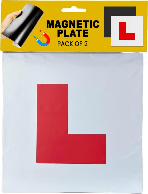 61bIxFAizdL._AC_SL1500_.jpg Extra Strong 2 Pack L Plates Magnetic For Car, Extra Thick Learner Plates Magnetic, No Melting No Blow Off Easy To Move Without Scratching Painting Off