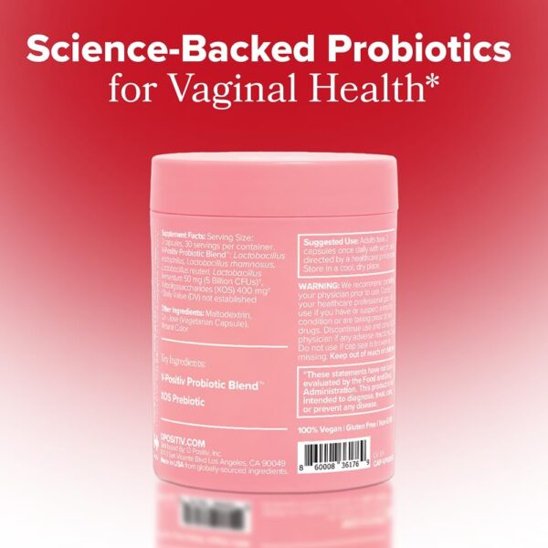 61bLuuIZgvL._AC_SL1000_.jpg O Positiv URO Vaginal Probiotics for Women pH Balance with Prebiotics & Lactobacillus – Vaginal Health Supplement – Support Healthy Vaginal Odor & Flora, 60 Count (Pack of 1), 1 Month Supply