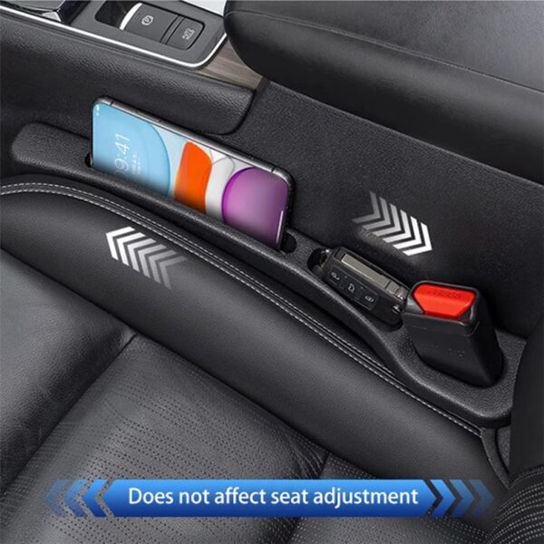 61bvLknK9DL._AC_SL1010_.jpg 2PC Multifunctional Car Seat Gap Filler, Universal Gap Filler Pad with Phone Holder, Seat Clip Seam Leak Stopper Storage Strip Interior Accessories, for SUV Car Truck Seat (Red)
