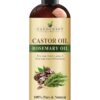 61c9HUVtWaL._SL1500_.jpg Handcraft Blends Castor Oil with Rosemary Oil 8 Fl Oz | 100% Pure and Natural | Premium Grade Carrier Oil | Hair, Eyelashes and Eyebrows | Hair and Body