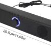Sound Bar - Home Theater Audio System for Wireless, Deep Bass, Volume Boost, Projector, Surround Experience with Easy Connection, TV Speaker for Desktop, Laptop, Computer, 11.65x2.17x2.36 Inches