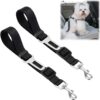 Ram® 2 X Dog Car Seat Belts 70CM Adjustable Car Seatbelt Harness Strap For Dogs Cat Travel Strong Durable Clip On Pet Travel Seat Belt