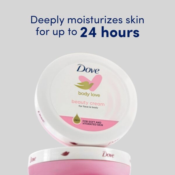 61d7PzR3TL._SL1500_.jpg Dove Nourishing Body Care, Face, Hand, and Body Beauty Cream for Normal to Dry Skin Lotion for Women with 24-Hour Moisturization, 4-Pack, 2.53 Oz Each Jar