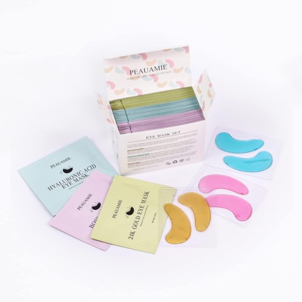 61d9Xlt5xFL._SL1500_.jpg PEAUAMIE Under Eye Patches Gold and Hyaluronic Acid for puffy eyes,Rose Eye Masks for Dark Circles and Puffiness skin care Smooth Wrinkles products 30 Pairs