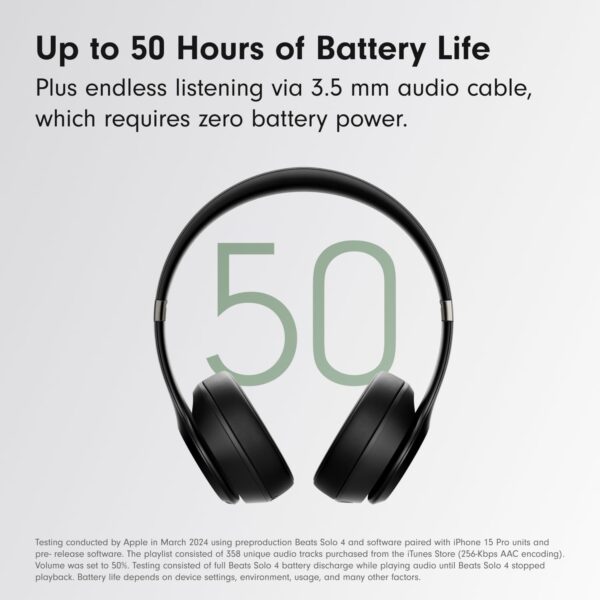61dIDnS-GaL._AC_SL1500_.jpg Beats Solo 4 - Wireless On-Ear Bluetooth Headphones, Up to 50-Hour Battery Life, Ultra-Lightweight Comfort, Powerful and Balanced Sound, Apple & Android Compatible - Matte Black