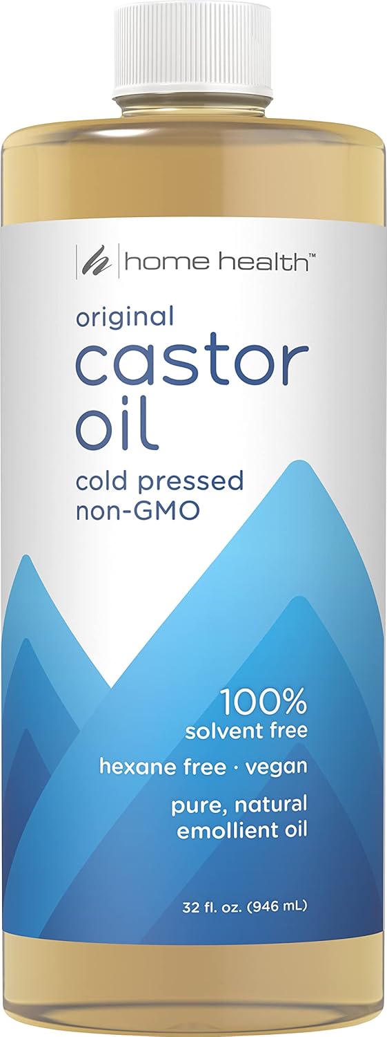 61feZLjDAGL._AC_SL1500_.jpg Home Health Original Castor Oil, Promotes Healthy Hair And Skin, Natural Skin Moisturizer - Pure, Cold Pressed, Non-GMO, Hexane-Free, Solvent-Free, Paraben-Free, Vegan - 32 fl oz