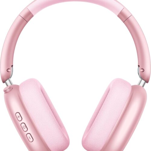61fzm7GeaL._AC_SL1500_.jpg Wentronic Y01 Wireless Noise Canceling Headphones Bluetooth 5.3 Over Ear Headphones with Microphone, Hi-Res Audio, 48H Playtime, Foldable Comfortable Earpads,Compatible with iOS,Android,PC, Pink