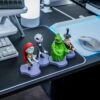 Cableguys Minis Jack Skellington Phone Stand & Earbuds Holder - Novelty Phone Stand for Desk and Bedside, In Ear Headphone Holder for Smartphone & Small Devices, Desk Decor and Mobile Accessories