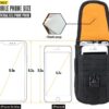 WYNEX Tactical Phone Pouch Molle,Smartphone Holster Bag EDC Utility Cellphone Lock Card Holder Organizer Fit for Waist Belt Case Include Tactical Gear Clip and U.S.A Patch