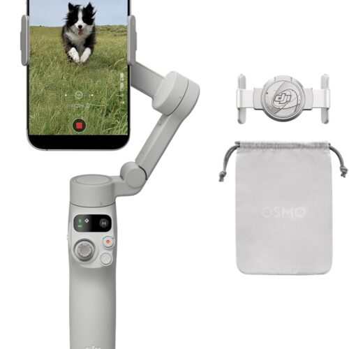 61gQguBWa8L._AC_SL1500_.jpg DJI Osmo Mobile 7 Gimbal Stabilizer for iPhone, Android, Built-in Tripod, Ultra-Light, Comfortable Grip, 3-Axis Phone Gimbal, ActiveTrack 7.0, ShotGuides, One-Tap Edit, 10hrs Use, Phone Charging