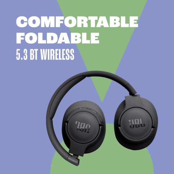 61gYzMtc5GL._AC_SL1500_.jpg JBL Tune 720BT - Wireless Over-Ear Headphones with JBL Pure Bass Sound, Bluetooth 5.3, Up to 76H Battery Life and Speed Charge, Lightweight, Comfortable and Foldable Design (Black)