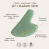 Beauty by Earth Jade Gua Sha Facial Tools - Face Sculpting & Massager Tool for Lymphatic Drainage & Jawline Sculpting, Guasha Tool for Face, Eye Depuffer Skin Care Tools