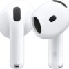 61iBtxCUabL._AC_SL1500_.jpg Apple AirPods 4 Wireless Earbuds, Bluetooth Headphones, Personalized Spatial Audio, Sweat and Water Resistant, USB-C Charging Case, H2 Chip, Up to 30 Hours of Battery Life, Effortless Setup for iPhone