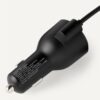 Amazon Basics Fast-Charging Car Charger for Phone and Tablet, 1 USB-C+1 USB-A +1 Built-in 1.5m Coiled Cable USB-C, 60w, Black