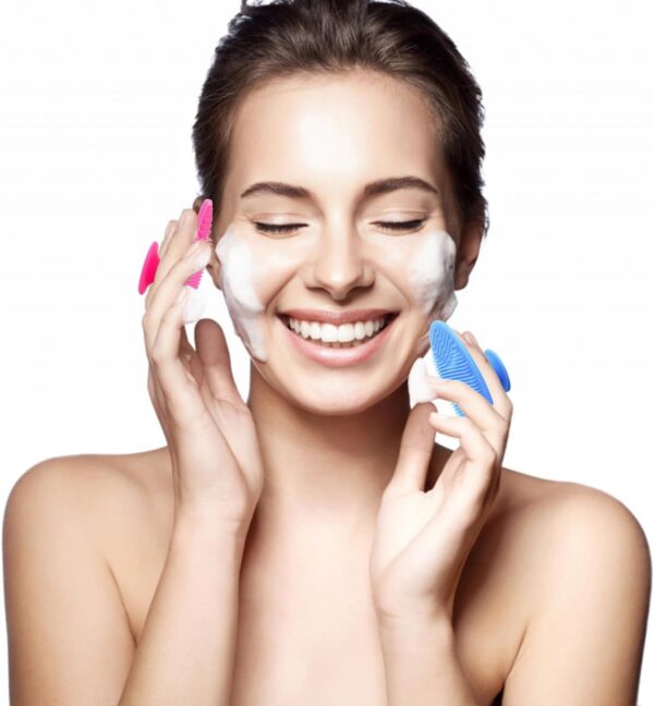 61iXrhRt5L._AC_SL1500_.jpg Silicone Facial Cleansing Brush - 4 Pack Face Scrubber & Exfoliator for Deep Cleaning, Soft Brush, Blackhead & Acne Pore Care