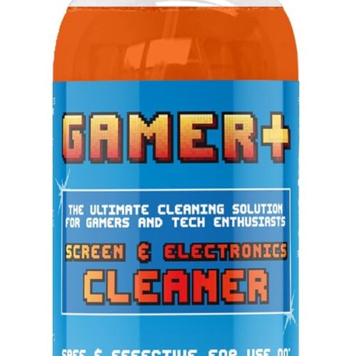Gamer +, Screen Cleaner - Streak-Free Spray for Gaming Monitors, TVs, Laptops, Consoles, Controllers, Keyboards, Smartphones & Tablets - Removes Dust, Smears & Fingerprints - 100ml