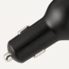 Amazon Basics Fast-Charging Car Charger for Phone and Tablet, 1 USB-C+1 USB-A +1 Built-in 1.5m Coiled Cable USB-C, 60w, Black