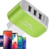 Port USB Charger | 3 Light USB Charger Socket | Smart Multiple Ports, Wall Socket Adapter | for Smartphone and Home Devices