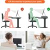 gianotter Desk Computer Monitor Stand with Drawer and 2 Pen Holders, Desk Organizer for Women, Home Office Essentials (Rose Gold)