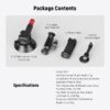 61lxOaAKOsL._AC_SL1500_.jpg NEEWER 3" Suction Cup Camera Mount Bracket with Ball Head Magic Arm, 1/4" ARRI Holes, Quick Release Car Mount with Holder & Action Cam Adapter Compatible with DJI Insta360, CA104