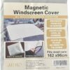 RAM ONLINE Universal Magnetic Windscreen Cover For Winter Ice Snow UV Car Windshield Cover Frost Snow Sunshade Cover For Cars Vans 162CM
