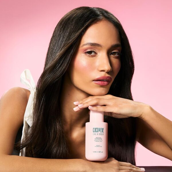 61nDJ3OGI4L._SL1140_.jpg Coco & Eve Like A Virgin Frizz Fix & Pro Shine Mist - 72H Frizz Control & Instant Shine | Lightweight Heat Protectant | Moisturizing, Detangling Spray | For Damaged Hair & All Hair Types (5.07 fl oz)