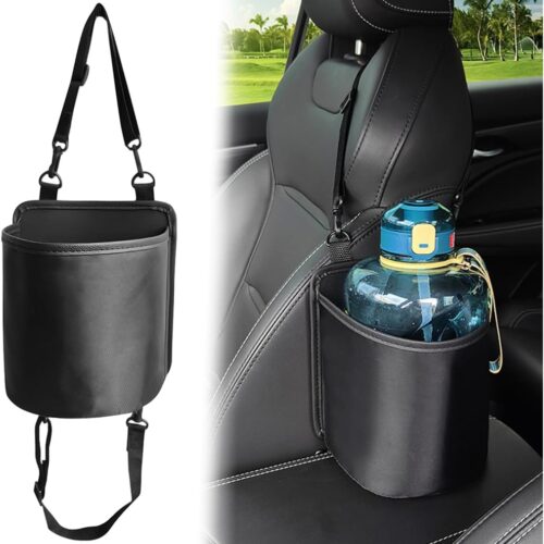 61oAUfzhwZL._AC_SL1200_.jpg BESULEN Car Seat Side Large Cup Holder, Hanging Storage Bag for Drink Water Bottle Baby Stuff, Multi-Functional Auto Organizer with Waterproof Liner, Universal Car Accessories Road Trip Essentials
